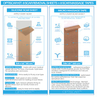 OPTISCAR: Scar Removal Silicone Sheets with Scar Massage Tape - Bruizex